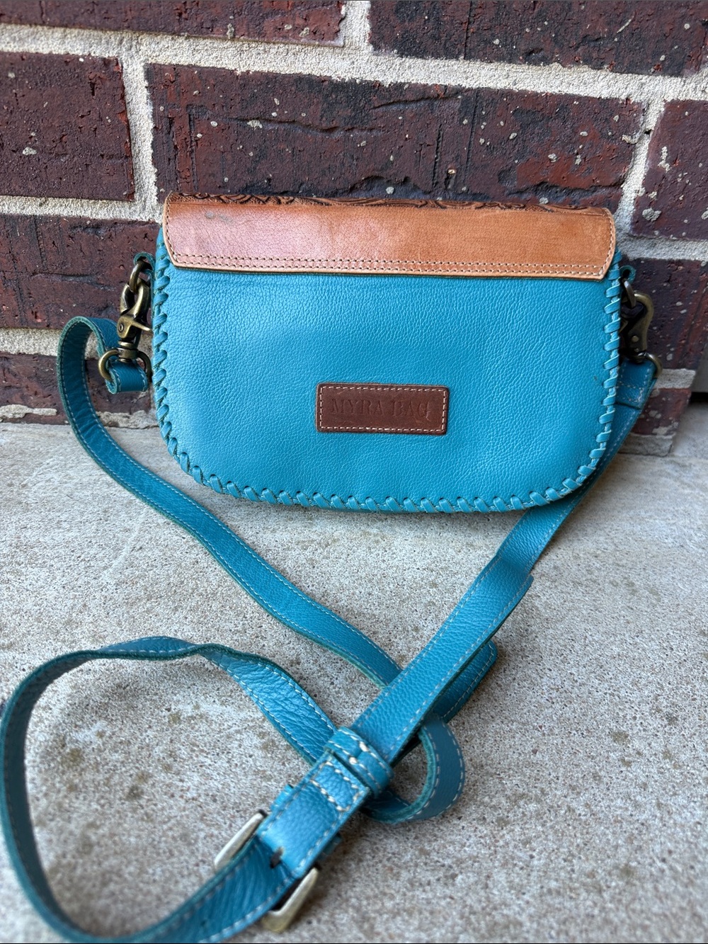 Myra Pine Valley Hand-Tooled Bag - Picture 2 of 7